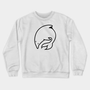 Minimalist dolphin line art Crewneck Sweatshirt